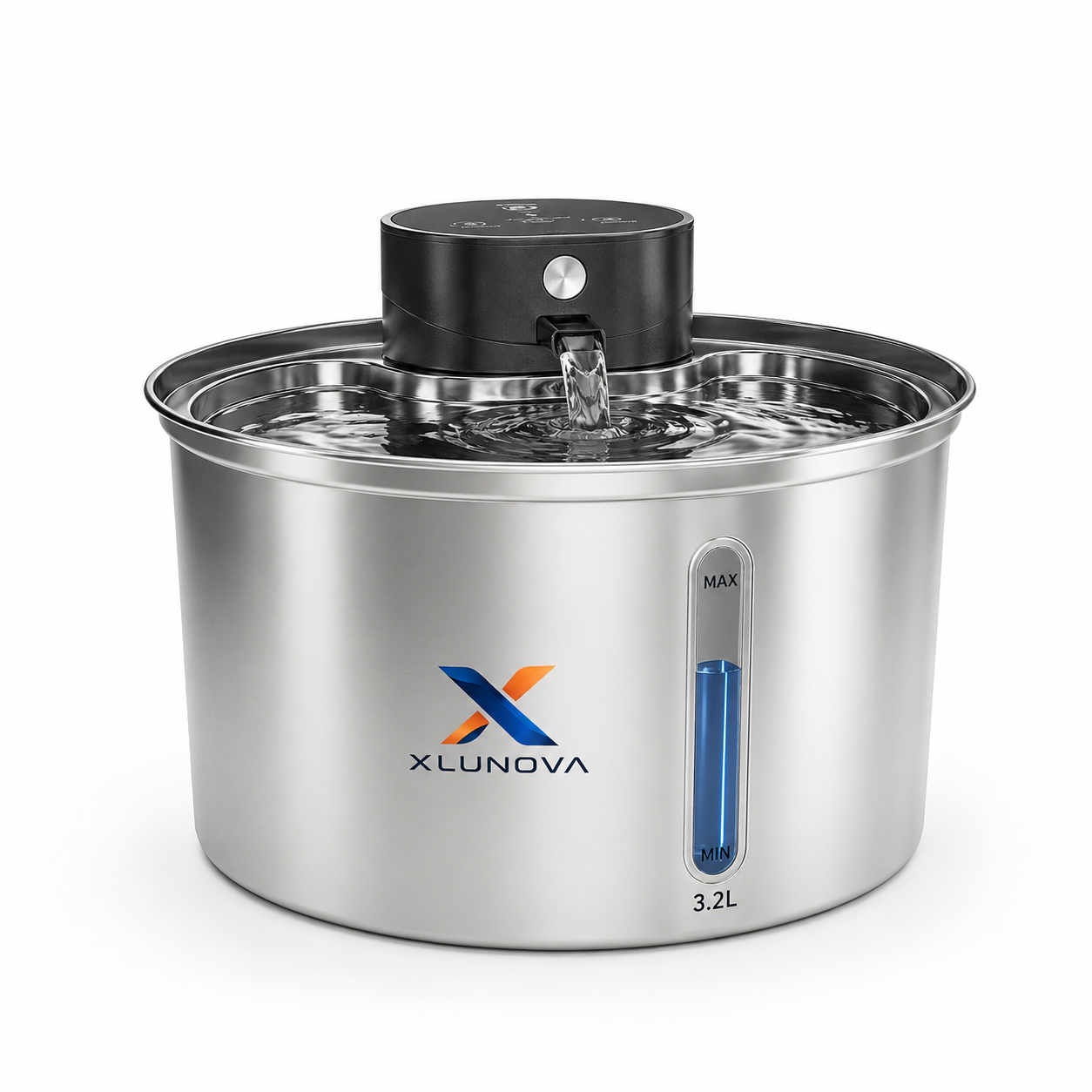 XLUNOVA Stainless Steel Cat Water Fountain